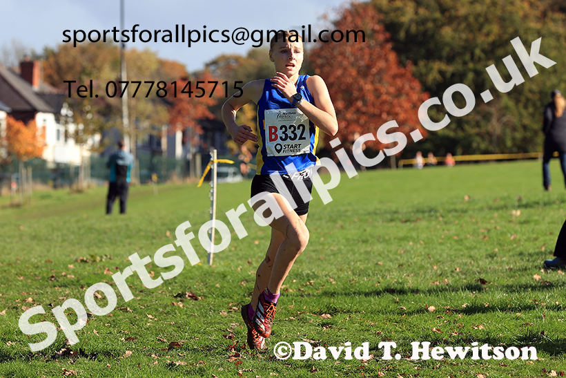 Girls under-15s, 2024 Northern Cross Country Relays, Graves Park, Sheffield.   Photo: David T. Hewitson/Sports for All Pics